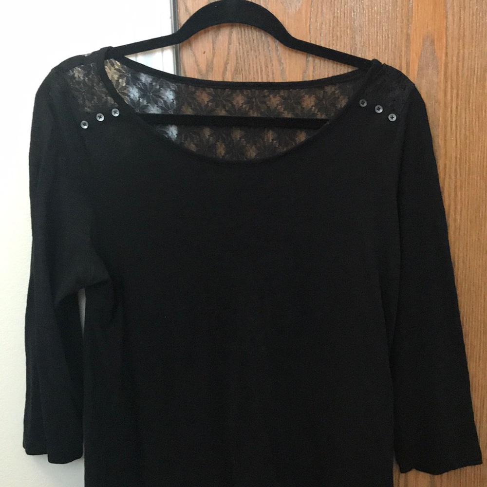 Express black 3/4 sleeve shirt